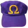 Omega Initials Baseball Hat Purple