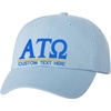 Personalized Alpha Tau Omega ATO Greek Line Hat(Light Blue)