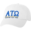 Personalized Alpha Tau Omega ATO Greek Line Hat(White)