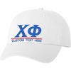 Personalized Chi Phi Greek Line Hat(White)