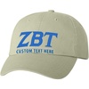 Personalized Zeta Beta Tau ZBT Greek Line Hat(Tan)