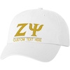 Personalized Zeta Psi Greek Line Hat(White)