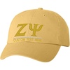 Personalized Zeta Psi Greek Line Hat(Yellow)