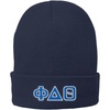 Phi Delta Theta Big Greek Lettered Knit Cap Navy Blue
