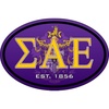 Sigma Alpha Epsilon SAE Color Oval Decal