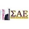 Sigma Alpha Epsilon SAE Greek Letters Over Name Sticker