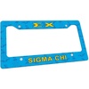 Sigma Chi Custom License Plate Frame Light Blue