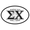 Sigma Chi Oval Crest Sticker(Black)