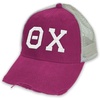 Theta Chi Distressed Trucker Hat(Red/ Tan)