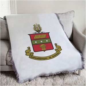 Alpha Chi Omega Full Color Crest Afghan Blanket Throw
