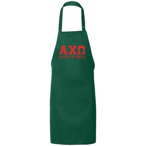 Alpha Chi Omega Large Apron Forest Green