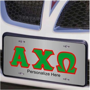 Alpha Chi Omega Lettered License Cover