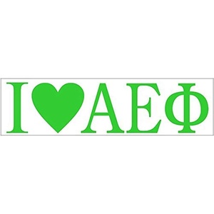 Alpha Epsilon Phi I Love Bumper Sticker