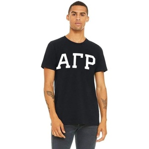 Alpha Gamma Rho Arched Greek Letter T-Shirt(Black)