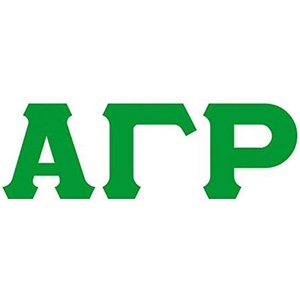 Alpha Gamma Rho Big Greek Letter Window Sticker Decal 4 Inches Kelly Green(Kelly Green)