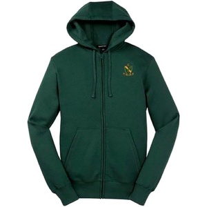 Alpha Gamma Rho Crest Patch Full Zippered Hoody(Dark Green)