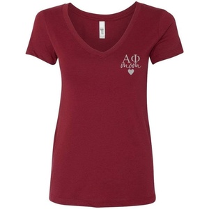 Alpha Phi Mom Ideal V-Neck(Maroon)