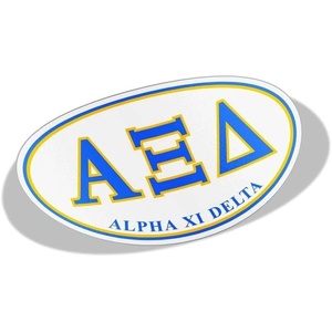 Alpha Xi Delta Greek Letter Oval Decal