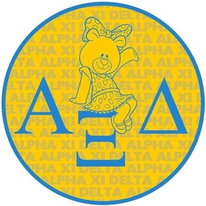 Alpha Xi Delta Mascot Round Decals