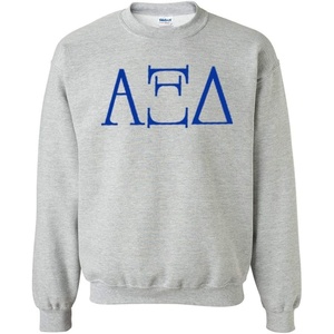 Alpha Xi Delta University Crewneck Sweatshirt(Light Grey)