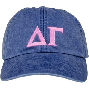 Delta Gamma Lettered Premium Pastel Hat(Royal Blue)