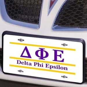 Delta Phi Epsilon Lettered Lines License Cover