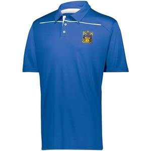 Delta Upsilon DU Greek Crest Emblem Defer Polo(Royal/White)