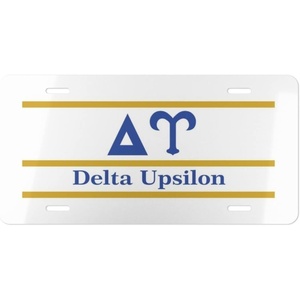 Delta Upsilon DU Lettered Lines License Covers