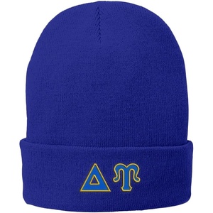 Delta Upsilon Du Big Greek Lettered Knit Cap(Athletic Royal)