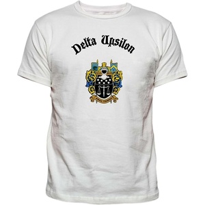 Delta Upsilon Du Vintage Crest T-Shirt(White)