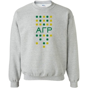 Greekgear Alpha Gamma Rho Logo Crewneck Sweatshirt(Sports Grey)