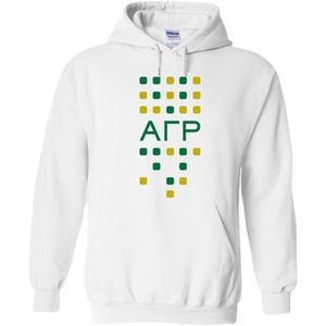Greekgear Alpha Gamma Rho Logo Hooded Sweatshirt(Light Grey)