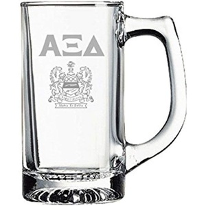 Greekgear Alpha Xi Delta Glass Engraved Mug Transparent