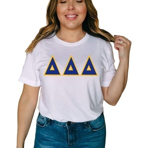 Greekgear Delta Delta Delta Lettered Tee(White)