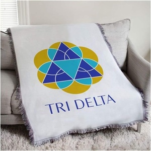 Greekgear Delta Delta Delta Logo Afghan Blanket Throw