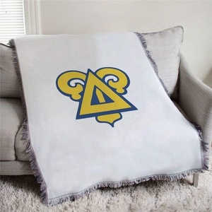 Greekgear Delta Upsilon DU Letters Afghan Blanket Throw