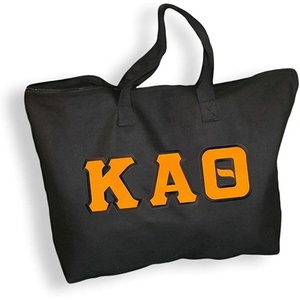 Greekgear Kappa Alpha Theta Lettered Tote Bag(Black)