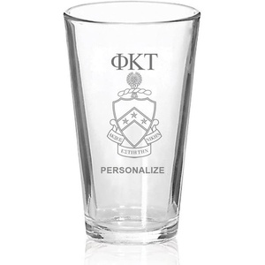 Greekgear Phi Kappa Tau Mixing Glass Transparent