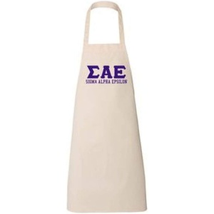 Greekgear Sigma Alpha Epsilon SAE Large Apron Natural