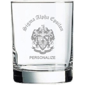 Greekgear Sigma Alpha Epsilon SAE Old Style Glass Transparent