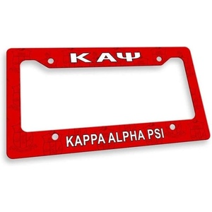 Kappa Alpha Psi Custom License Plate Frame Red