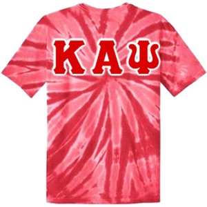 Kappa Alpha Psi Essential Tie-Dye Lettered Tee(1. Pink)