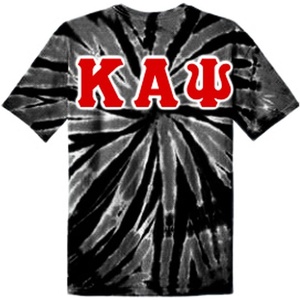 Kappa Alpha Psi Essential Tie-Dye Lettered Tee(Black)