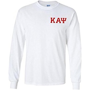 Kappa Alpha Psi Flag Long Sleeve T-Shirt(White)