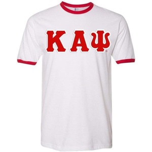 Kappa Alpha Psi Lettered Ringer Shirt(White/Red)