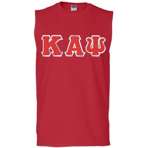 Kappa Alpha Psi Lettered Sleeveless Tee(Red)