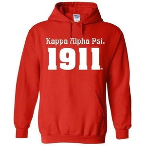 Kappa Alpha Psi Logo Hooded Sweatshirt(Red)