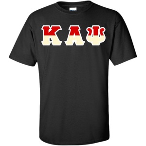 Kappa Alpha Psi Two Tone Greek Lettered T-Shirt(Black)