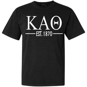 Kappa Alpha Theta Custom Greek Lettered Short Sleeve T-Shirt(Black)