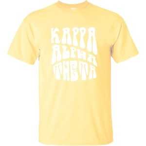 Kappa Alpha Theta Sorority Shag T-Shirt(Maize)
